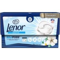 Капсулы для стирки Lenor Хлопок и цветок тиаре для всех типов тканей, 22 шт